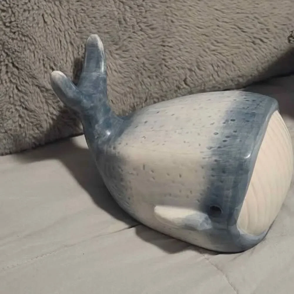 Ceramic Whale Figurine